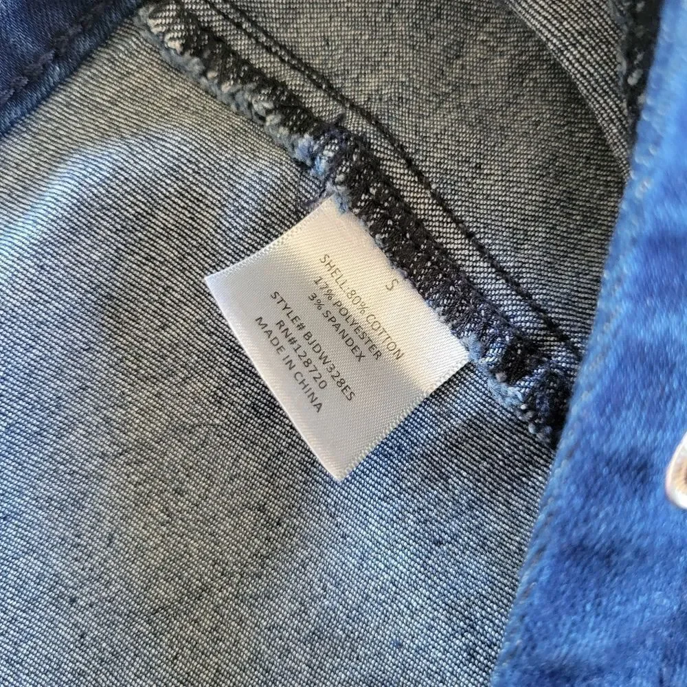 Harper Heritage Denim Blue Mini Skirt Wrap Small Cotton Blend
